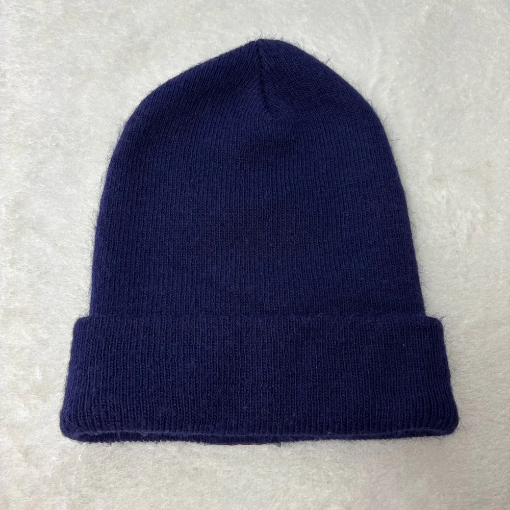 Carhartt Beanie Hat Cap Blue One Size Cuffed Knit Skater Workwear Mens‎ Unisex